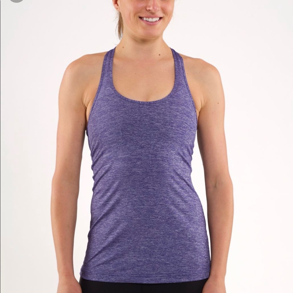 Lululemon purple cool racerback tank (mesh back) 6